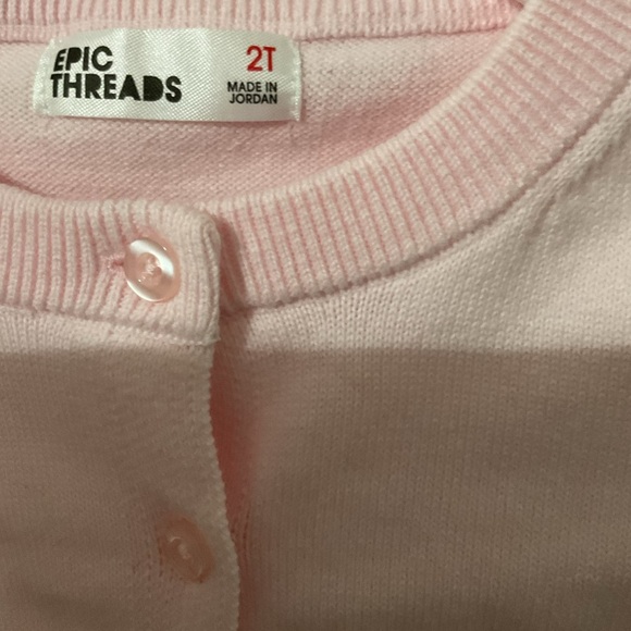 Epic Threads Toddler Girls Solid Knit Pink Cardigan. Size 2T NWT - Picture 3 of 4